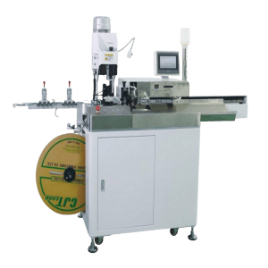Automatic five wires processing machine with crimping on one end and tinning on the other