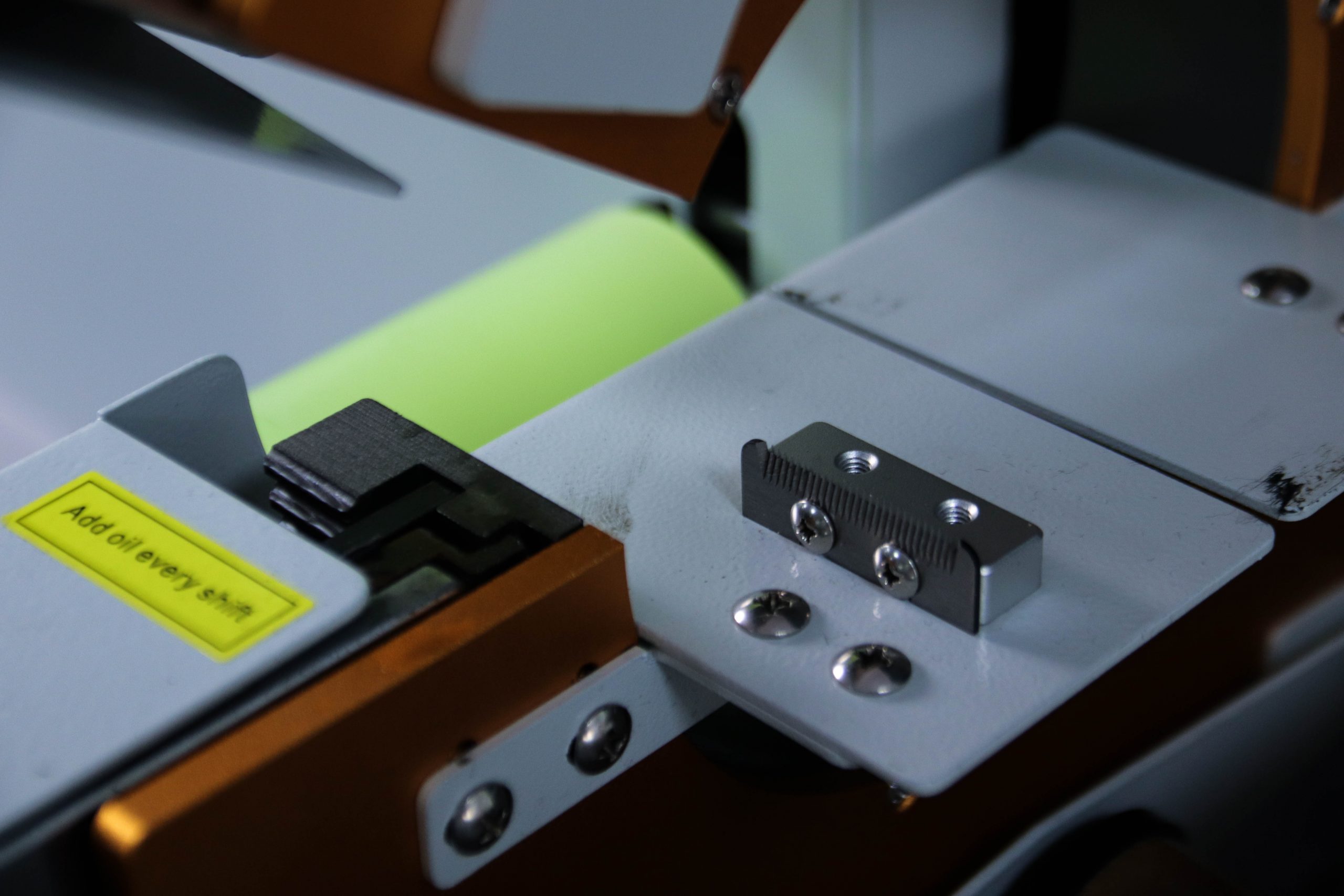 Testing the shrink wrap machine
